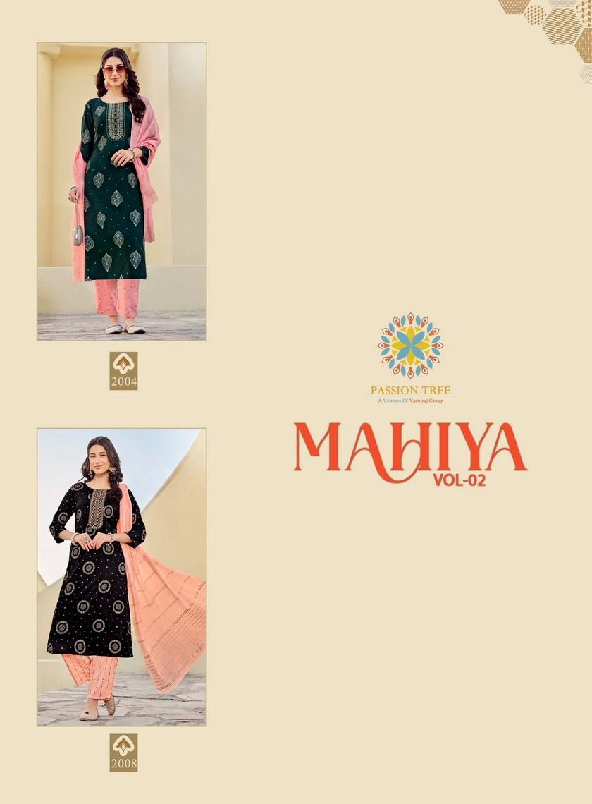 Passion Tree Mahiya Vol 2 Rayon Wholesale Readymade Salwar Suit Catalog — Wholesale Salwar Suits, MPA wholesale from Surat - Gallery Image 9